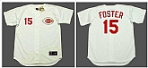 Reds 15 George Foster White 1971's Throwback Cool Base Jersey,baseball caps,new era cap wholesale,wholesale hats